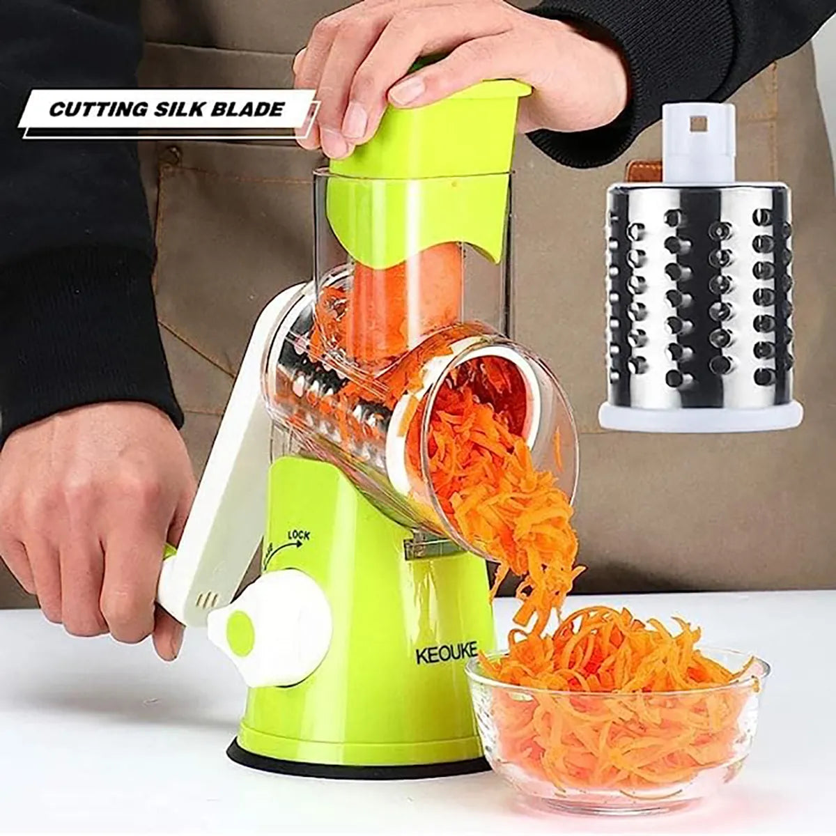 Manual Vegetable Cutter Slicer Round ,Grater,3 in1 Slicer,kadokash,