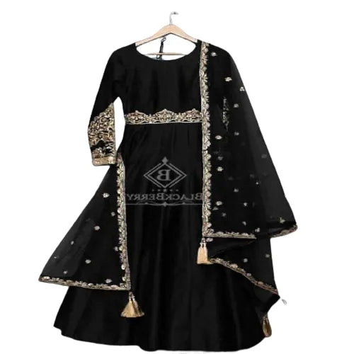 Stitched|Embroidered Silk Maxi Embroidered Chiffon Dupatta With Malai Trouser For Women/Wedding Dress For Women