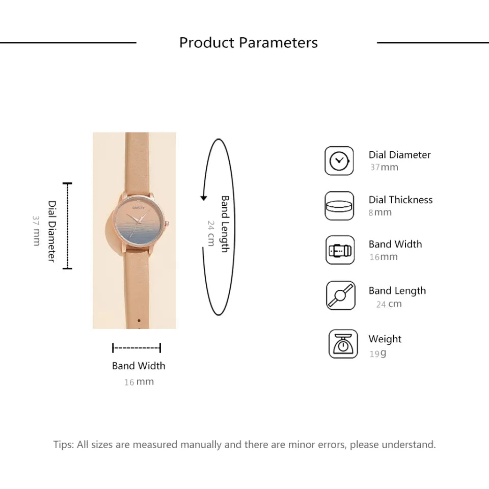 GAIETY Elegant Simplicity Ladies Dress Wristwatches Women